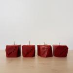 Gesi - Håndlavet Lysesæt – Dekorativt Sæt med 4 stk.