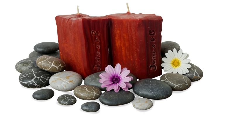 Håndlavet Lys  Dekorativt 2 stk.